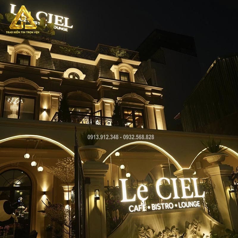 Hoàn thiện nội thất Le CIEL Café – Không gian sang trọng tại Long Biên